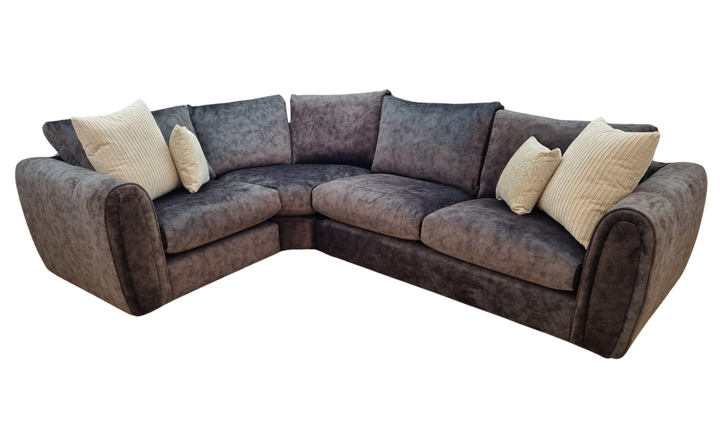 Ex-Display Alana Dark Grey Fabric Corner Sofa