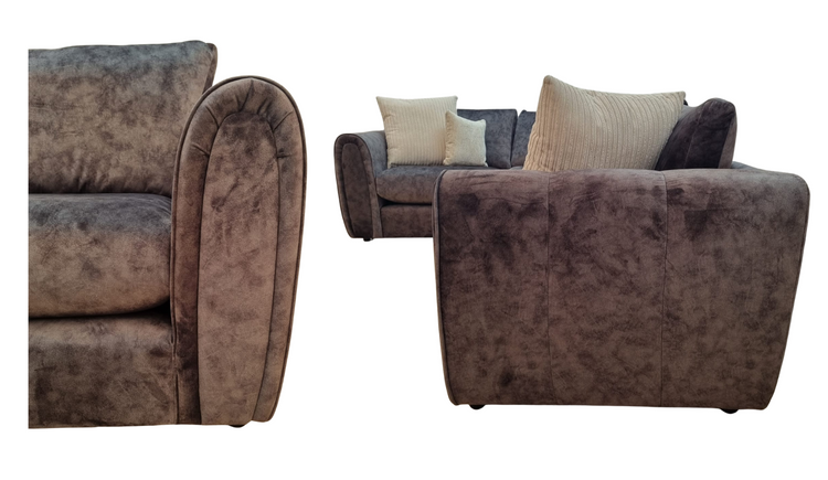 Ex-Display Alana Fabric Corner Sofa in Dark Grey