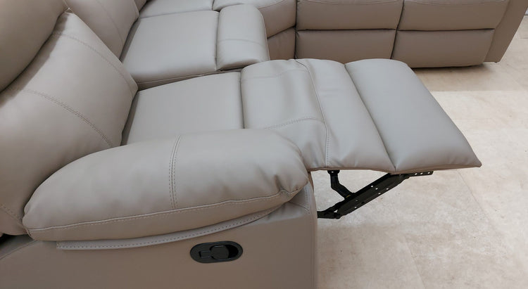 Cooper Ex-Display Brown Leather Corner Sofa | EXCOOP