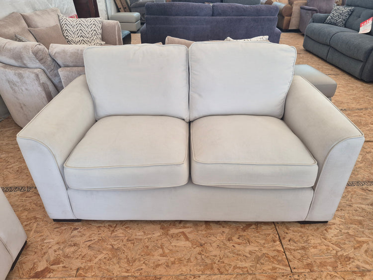 DIRTY/DAMAGED Ex-Display Rio Linen White 2 + 2 Seater Sofa Set