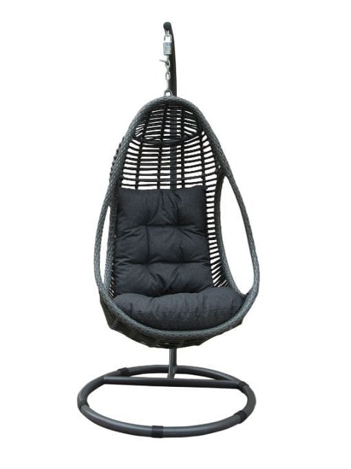 Rattan Vasilia Grey Hanging Egg Chair | Vasi503G
