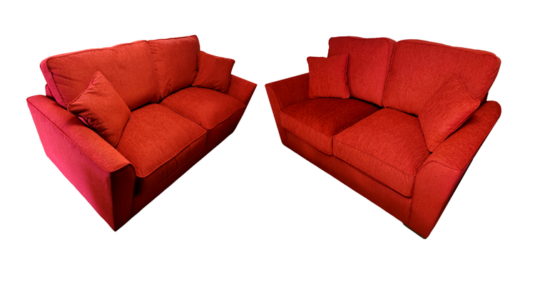Fantasy Red Fabric 3 + 2 Seater Sofas | EXFAR
