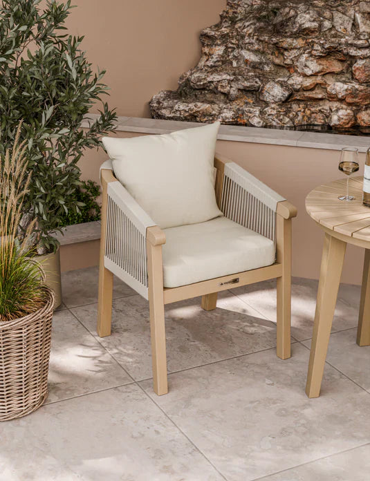 Royal Craft - Roma 2 Seater Round Sunray Bistro Set with Roma Dining Chairs