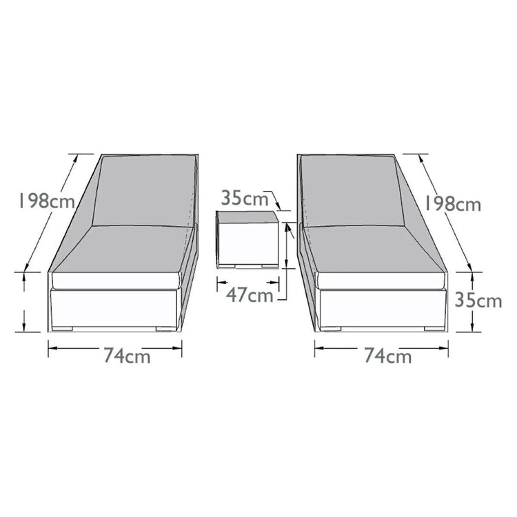 Homeflair -Double Sunlounger Set