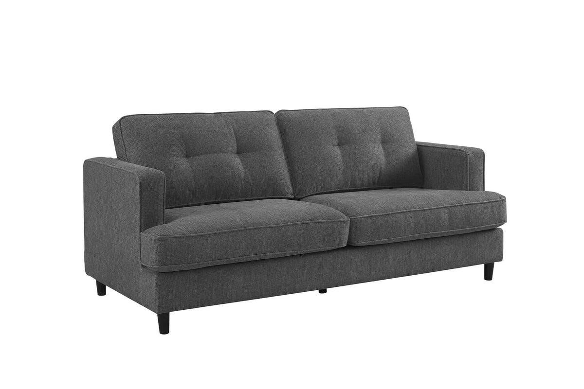 Juniper Button Back Fabric Sofa Collection in Sage or Grey