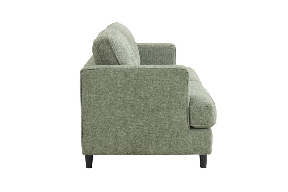 Juniper Button Back Fabric Sofa Collection in Sage or Grey