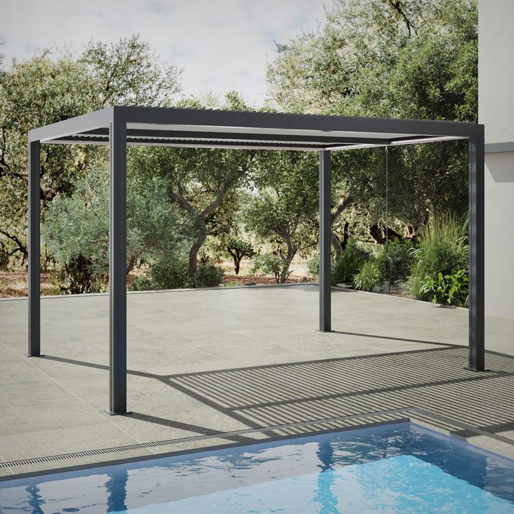Signature Weave - Aluminium Gazebo Garden Structure with LED Lights | Gaze0474