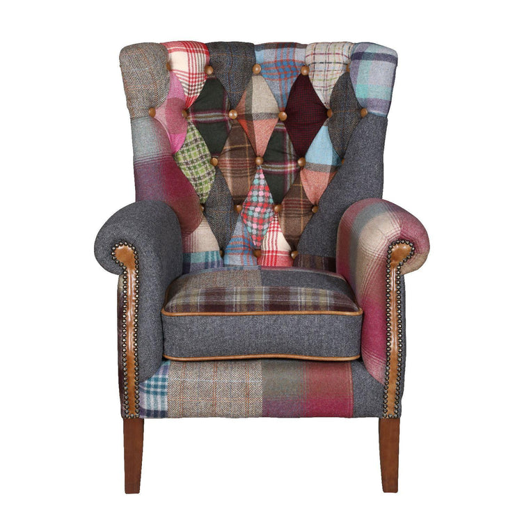 Barnard Fabric Patchwork Chair | Vintage