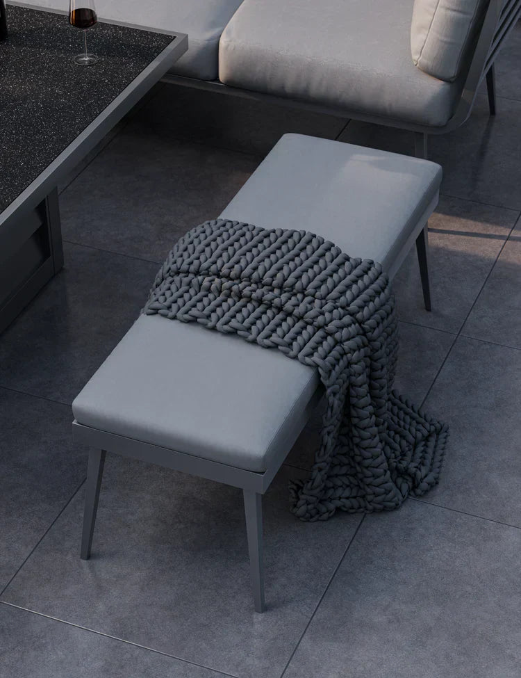 Royal Craft - Mayfair Corner Lounging Set with Fire Pit Table and 2 Benches