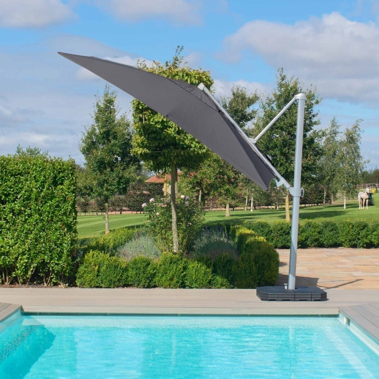 Homeflair -Zeus 3m Square Rotating Cantilever Parasol