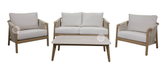 Branstone Outdoor Fabric 4 Seater Sofa Set + Coffee Table | Bran0605