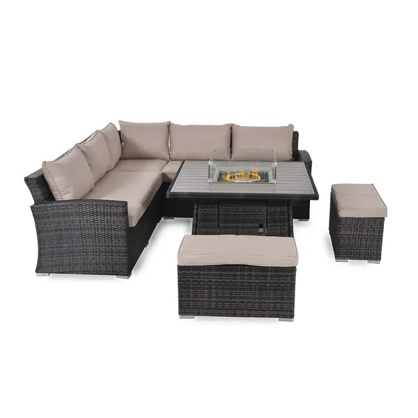Maze Rattan - Kingston Deluxe Rattan Corner Dining Set