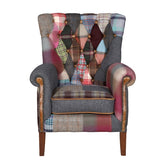 Barnard Fabric Patchwork Chair | Vintage