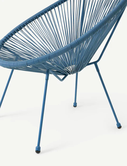 Royal Craft - Monaco 2 Seater Egg Chair Bistro Set - Light Blue
