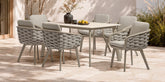 Monroe Outdoor 6 Seater Grey Dining Set | Monr0598_0599