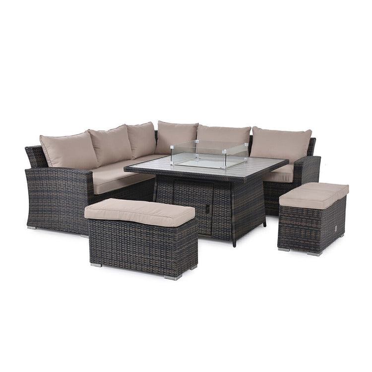 Maze Rattan - Kingston Deluxe Rattan Corner Dining Set