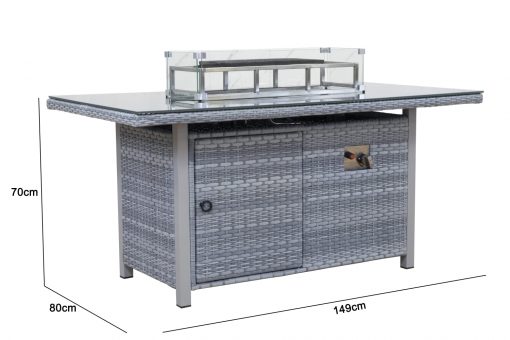 Halo Corner Sofa Set with Firepit Table and Side Table | HALO28FGG