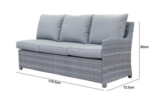 Halo Corner Sofa Set with Firepit Table and Side Table | HALO28FGG