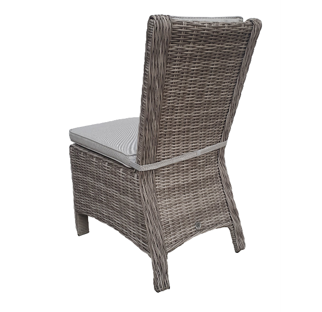 Alexandra Single Armless High Back Dining Chair in Grey | Alex0176