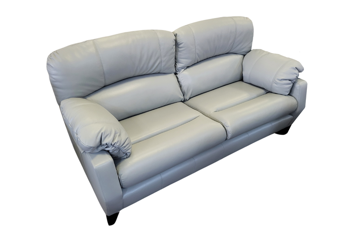 Ex-Display Austin Grey Leather 3 Seater + 2 Chairs Sofa Set | EXAUS
