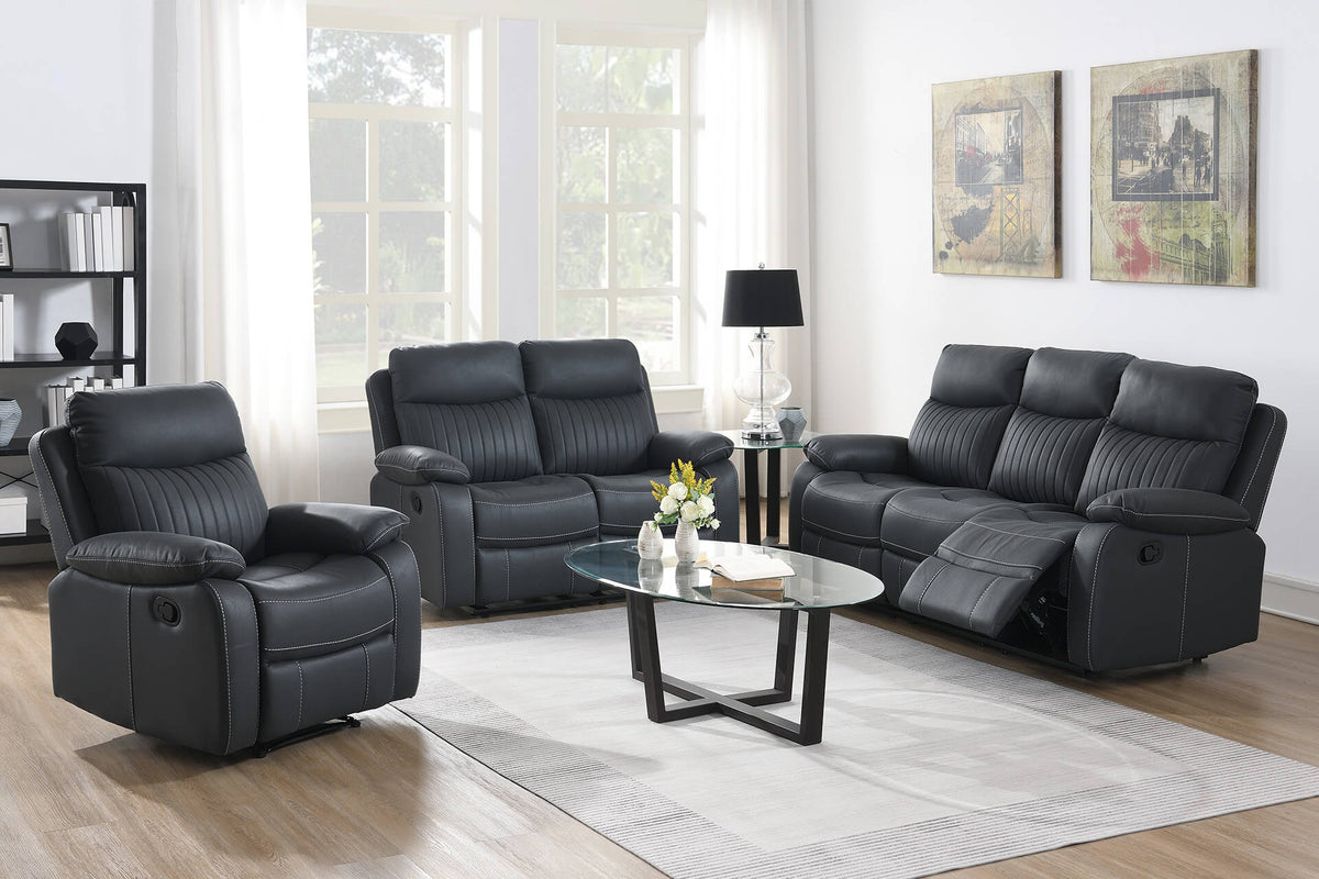 Barkley Fabric Manual Recliner Sofa Collection, Grey or Brown