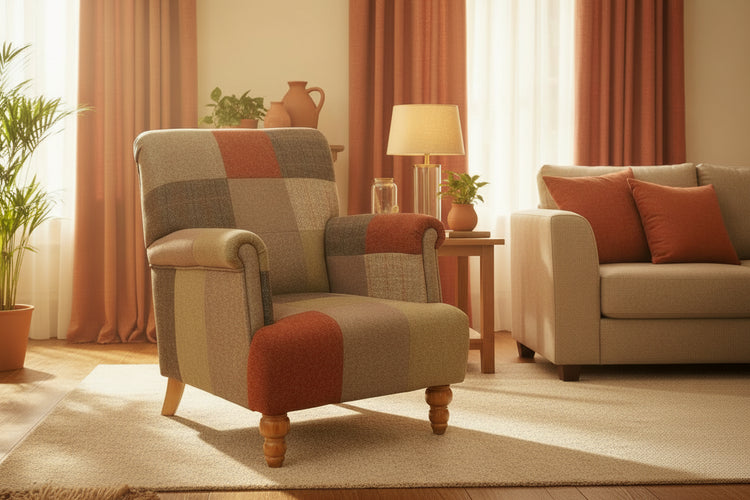 Burford Harlequin Patchwork Chair | Vintage