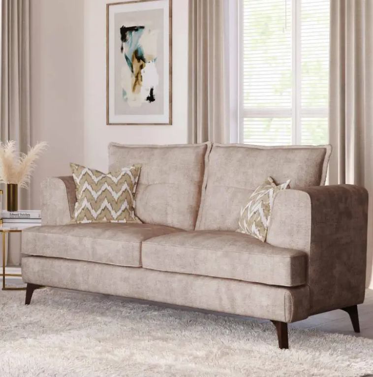 Cancun Fabric Sofa Collection, Standard or Feather Pillow Back