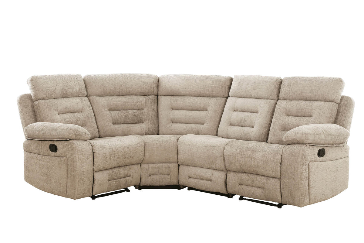 Wilbur Fabric Manual Recliner Corner Sofa