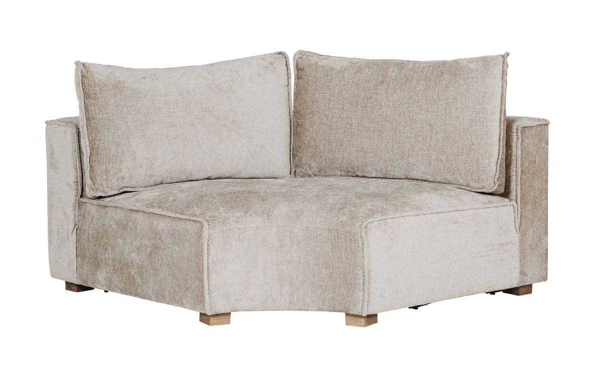 Bodhi Modular Fabric Corner Sofa Collection with Footstool Table