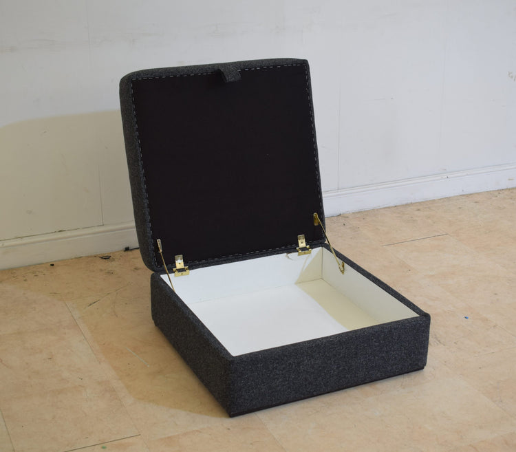 Fabric Grey Storage Stool | EX031