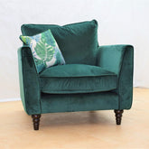 Pasha Ex-Display Emerald Fabric Chair | EXPAS