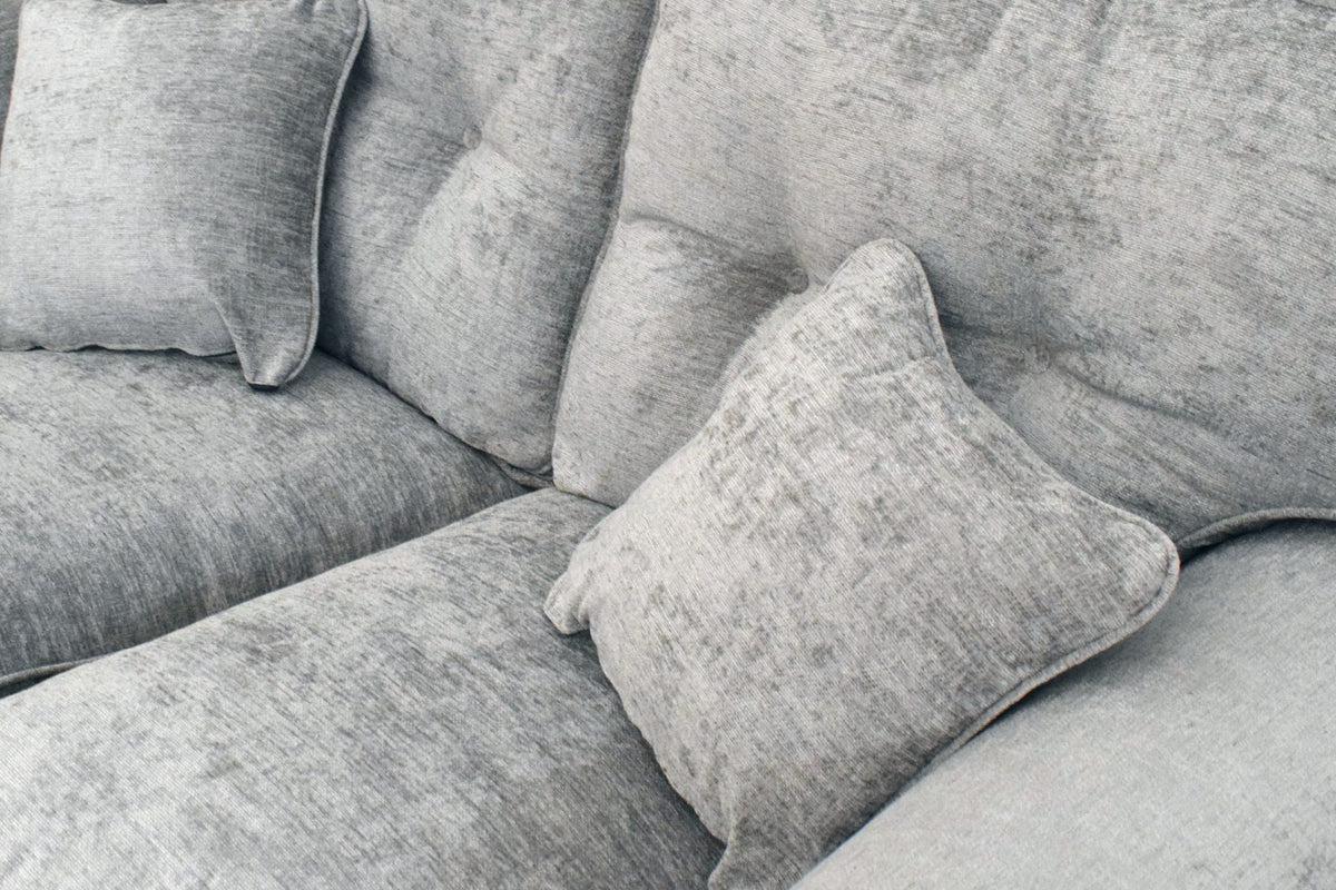 Ex-Display Ken Grey Shimmer Fabric 2 Seater Sofa