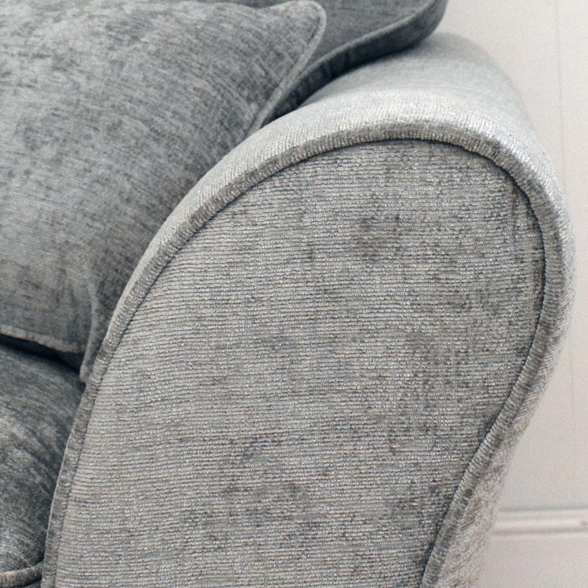 Ex-Display Ken Grey Shimmer Fabric 2 Seater Sofa