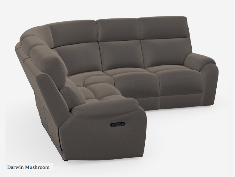Winchester Fabric Modular Corner Sofa, Static, Manual or Electric Recliner