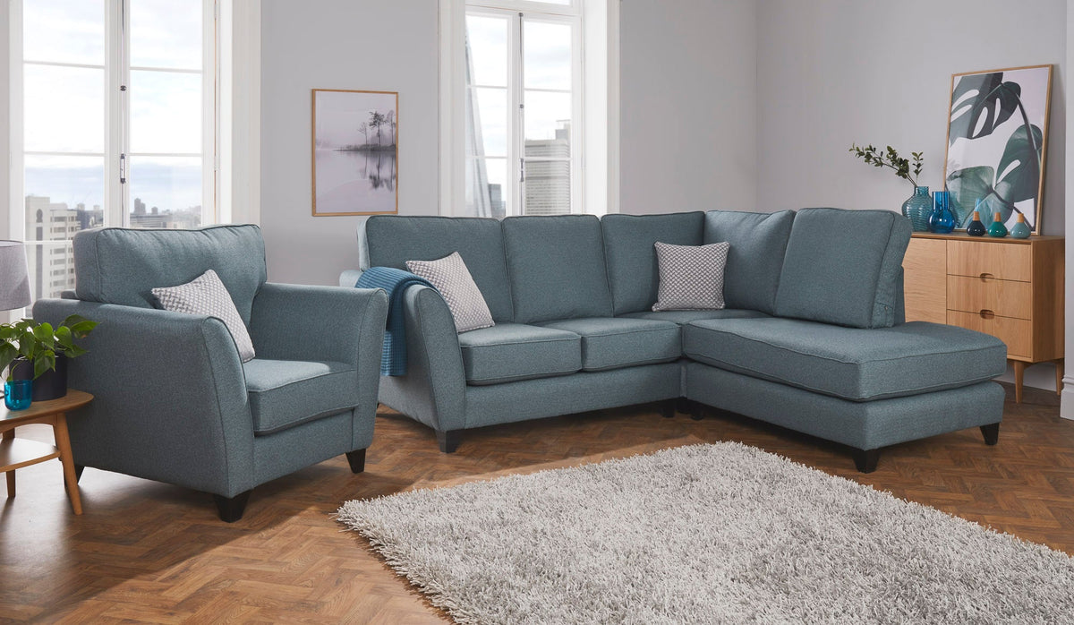 Eclipse High Back Fabric Sofa & Corner Collection with Oak Feet