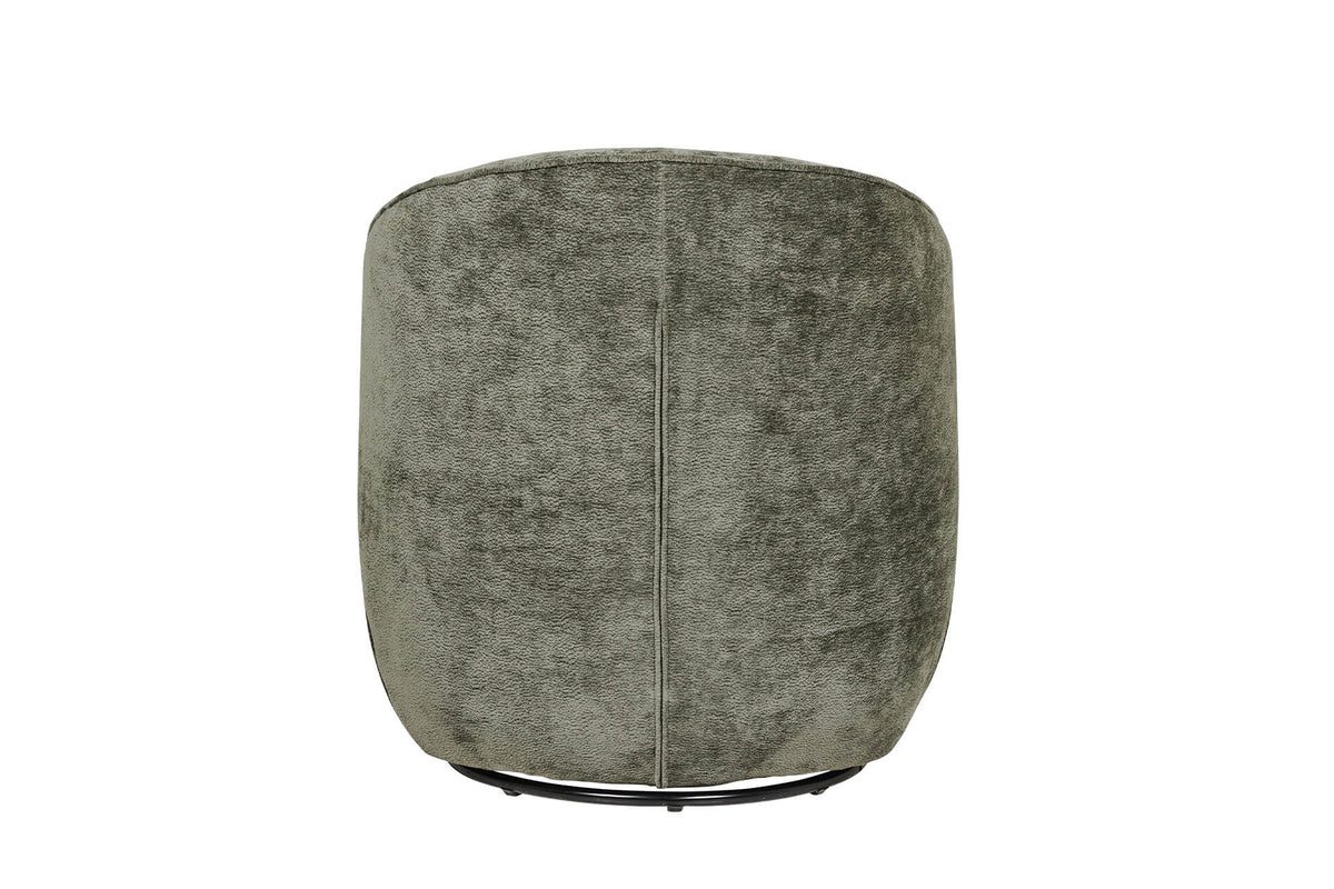 Edie Soft Fabric Swivel Accent Chair in Blue, Rust or Green