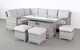 Edwina Rattan Firepit Corner Sofa in Grey | Edwi0259_0430