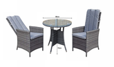 Emily Rattan Reclining Bistro Set in Grey | Emil0192_0208