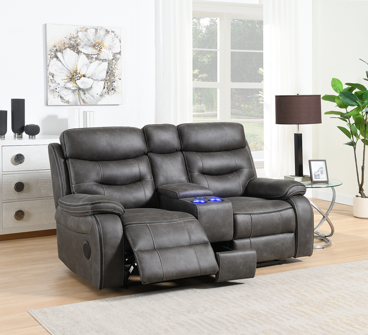 Gabrielle Tech Fabric 2 Seater Electric Recliner with Speakers & Cooler Cup Holders | Exclusive