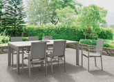 Galaxy Outdoor Aluminium Extending Dining Table + 6/8 Chairs | Gala0520_0532