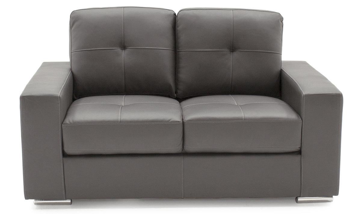Gemona Bonded Leather Sofa Collection on Chrome Legs