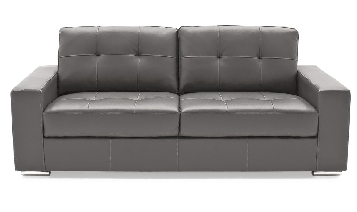 Gemona Bonded Leather Sofa Collection on Chrome Legs