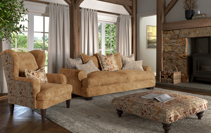 Horatio Chesterfield Style Fabric Sofa Collection, Standard or Pillow Back | Buoyant Upholstery