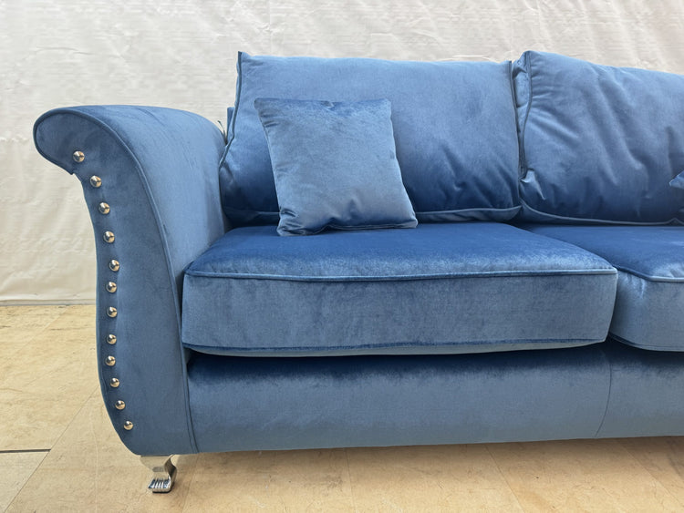 Spark Ex-Display Blue Fabric 3 + 2 Seater Sofas | EXSPA