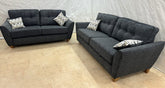 Ashley Ex-Display 3 + 2 Seater Fabric Sofa Set in Grey | EXASH