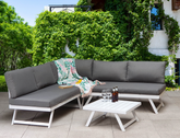 Kimmie Aluminium Corner Sofa with Adjustable Head Rest | Kimm0346