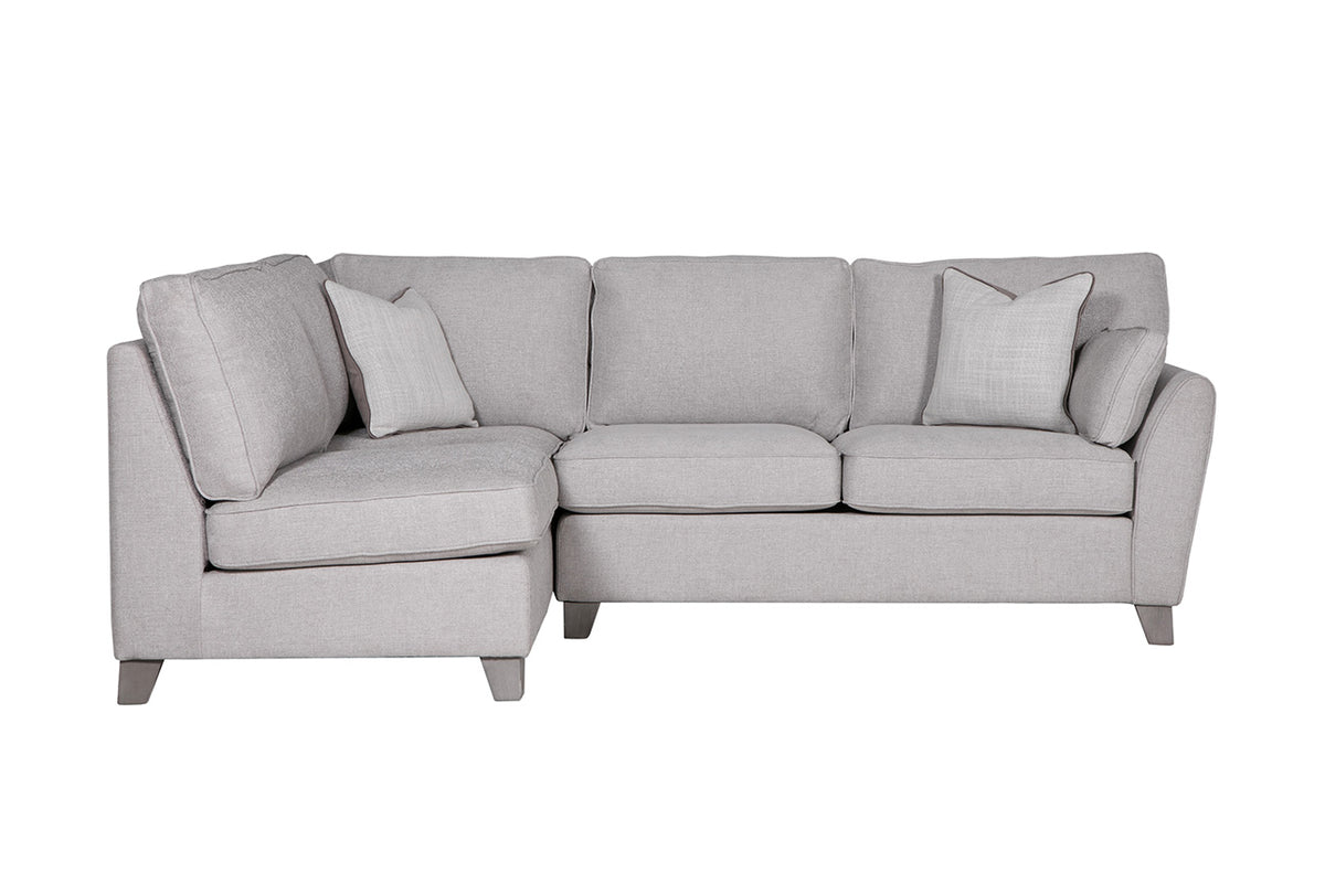 Cantrell Fabric Corner Sofa with Ottoman Footstool