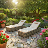 Jessica Brown Rattan Pair of Sunloungers | Jess0408