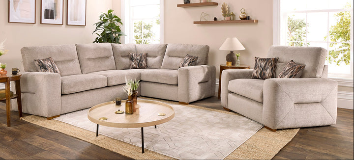 Melrose Fabric Sofa & Chaise Collection with Two-Tier Cushions | Lebus Upholstery