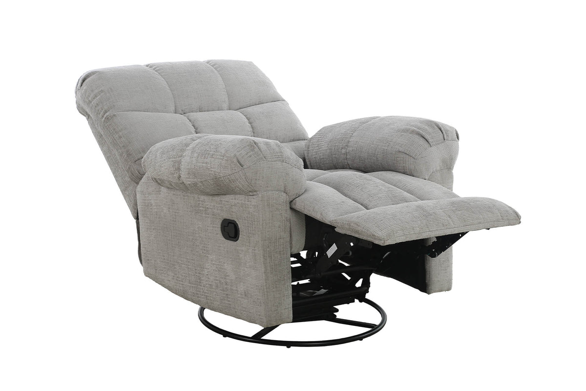 Nellie Glider Swivel Manual Recliner Chair in Grey or Latte
